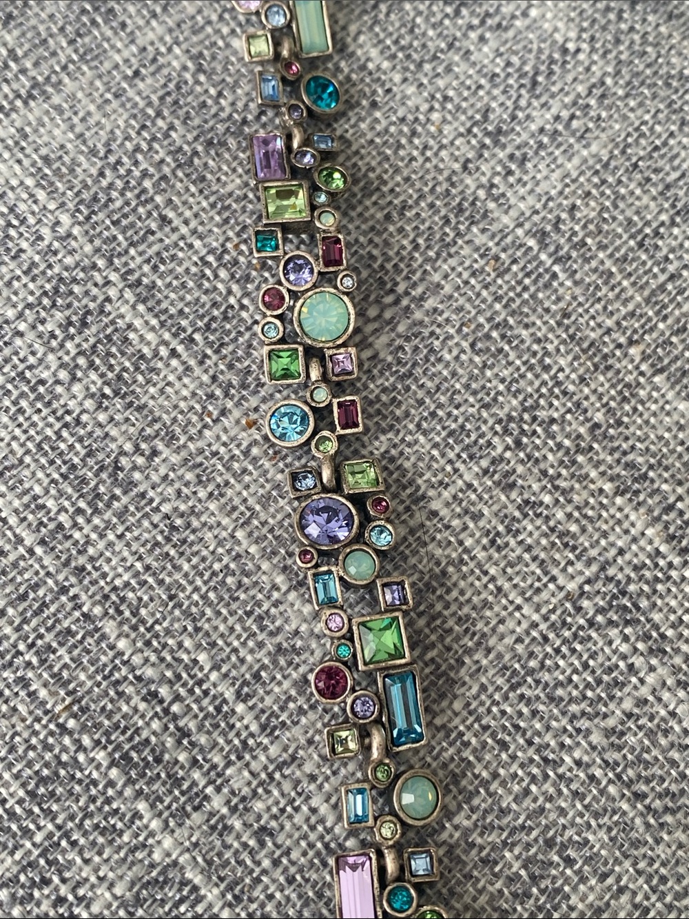 Multicolor Crystal Link Bracelet for Women - Picture 7 of 9
